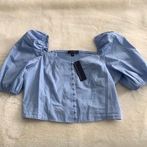 NWT Banana Republic Peasant Cropped Top Large